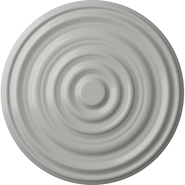 Ekena Millwork Carton Ceiling Medallion (For Canopies up to 3 3/4"), Hand-Painted Frost, 17 3/4"OD x 1 3/8"P CM18CAFRF - main